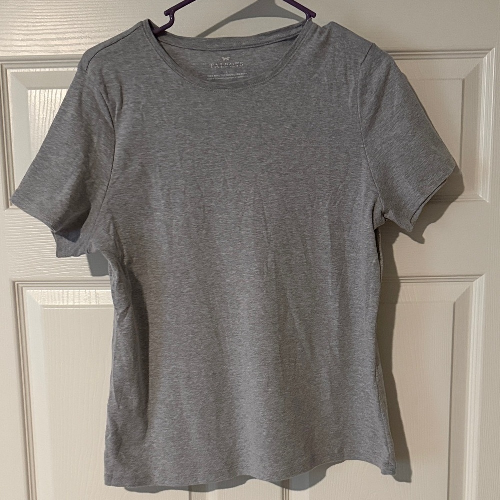 Talbots Gray Pima Cotton Top
